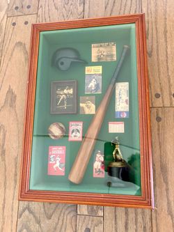Baseball Memorabilia Shadow Box Display Case
