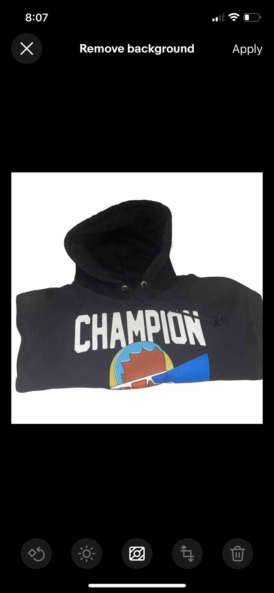 Men's Champion x Hebru Brantley Vision Reverse Weave Hoodie Sz  X Large 