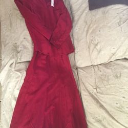 Red blouse and skirt set dress