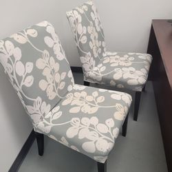 2 Accent Chairs Or Office Chairs With Slip Covers