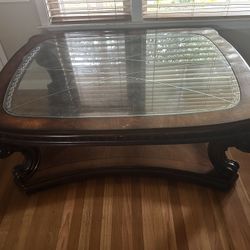 Coffee Table with Glass Top 