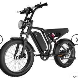 Bluvall 48V Battery 20 Inch Fat Tire Electric Bicycle E-bike 28MPH 