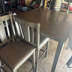 Tall Dining Table 4 Chair 