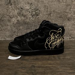 Nike SB Dunk High FAUST Size 8 Mens | 9.5 Womens Black Gold Nike Air 