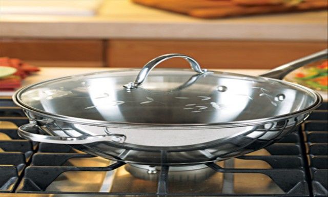 Princess House Stainless Steel Stir Fry Pan