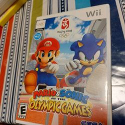 Wii Game Mario & Sonic Olympics Games With Box And Manual 13 Dollars Firm 