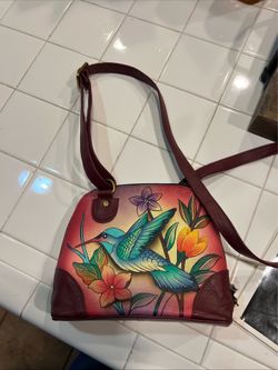Genuine Leather Hummingbird Purse by Anna