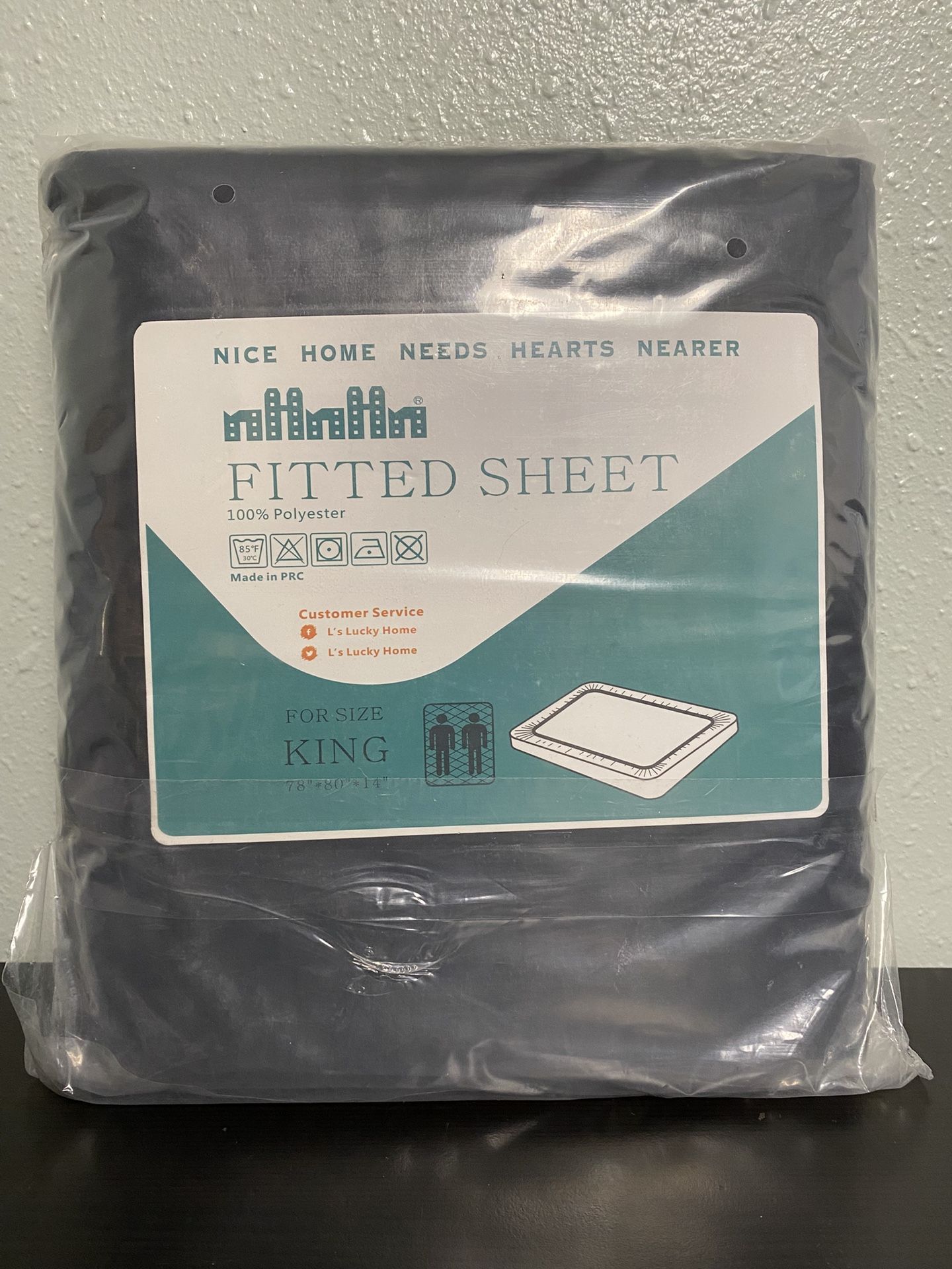 2 Pack Black Fitted King Sheets New B