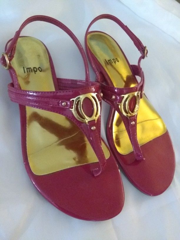 IMPO Vibrant Pink Stretch Sandal (Never Worn
