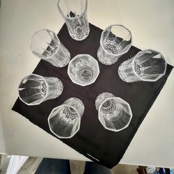 8 Vintage Highball Glasses