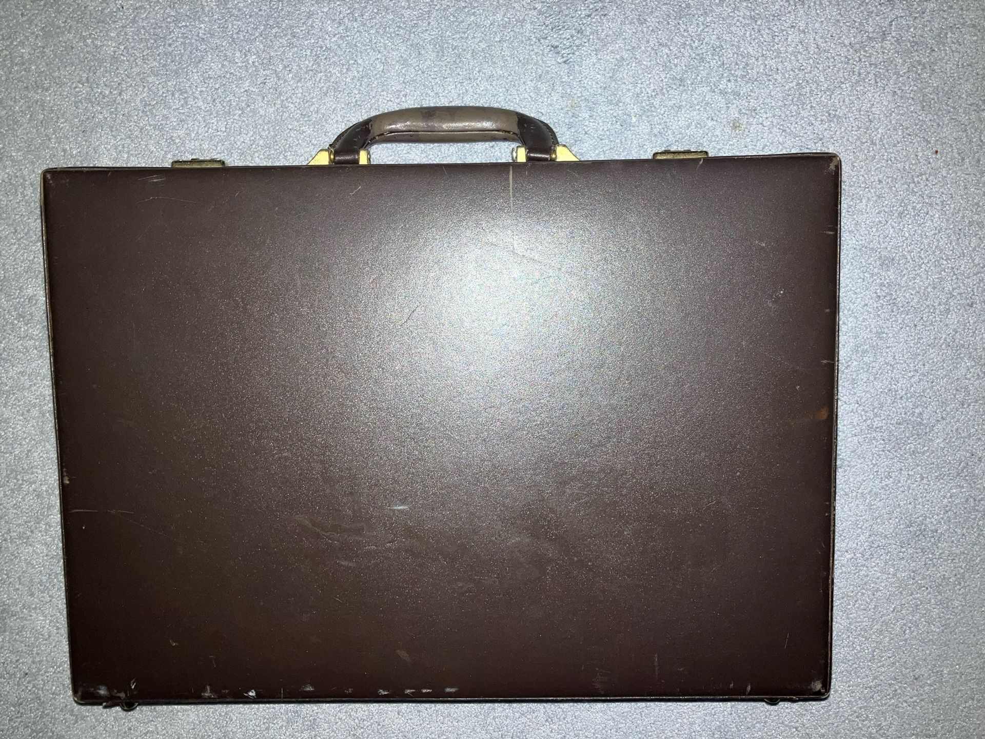 Lockable Leather Briefcase