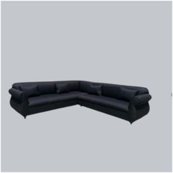BRAND NEW 9x9ft SECTIONAL COUCHES  BLACK MICROFIBER, CUSTOM MADE AVAILABLE