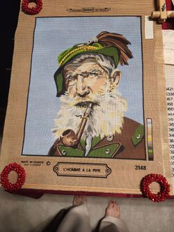 Multiple needlepoint canvases