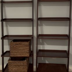 Wood shelves