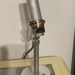 Customized Vintage Dynamic Chrome Microphone Working With Desk Stand Please Read