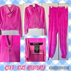 Velour Matching Set Pink