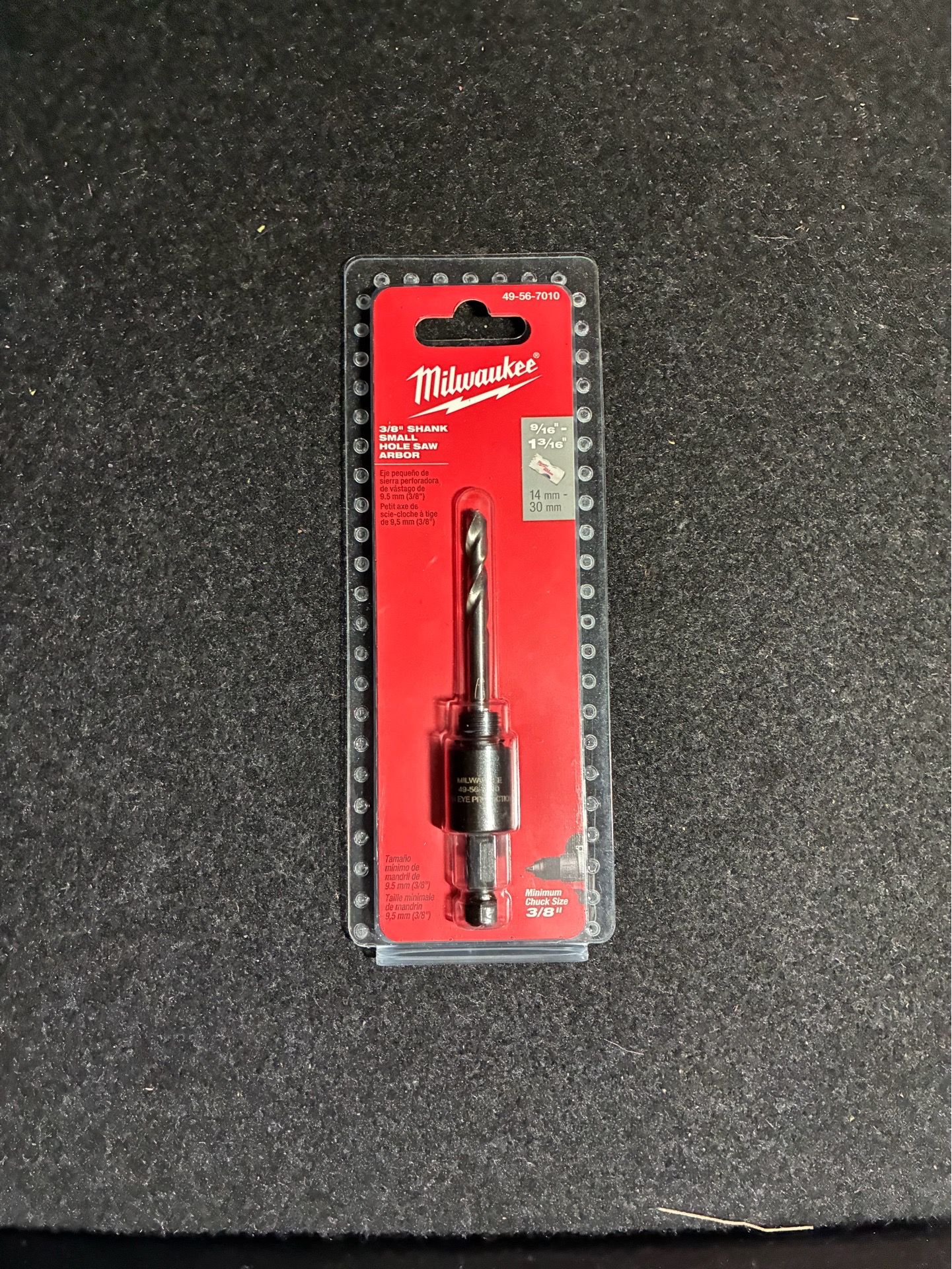 Milwaukee 3/8" SHANK SMALL HOLE SAW ARBOR