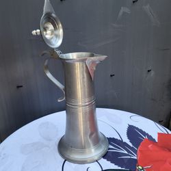 Early 18th Century Pewter Stitzen, Flagon, Swiss Hall Marks, Pitcher collectible