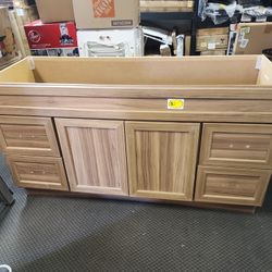 Glacier Bay
Canfield 60 in. W x 21 in. D x 33.5 in. H Bath Vanity Cabinet without Top in Walnut Finish