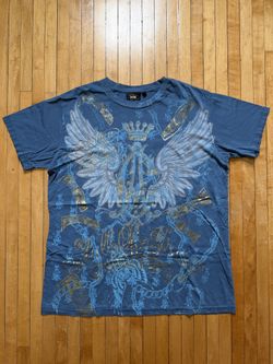 VTG Y2K Christian Audigier Men's Money All Over Graphic Print Slim Fit Sz. XL