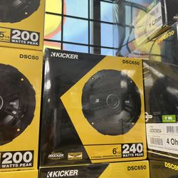 Kicker 6.5 Inch Speakers On Sale Today For 69.99 
