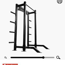 Rogue Monster Lite Half Rack + Spotter Arms + Landmine (Like New)