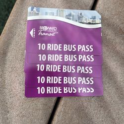 5 “10 Day” bus passes
