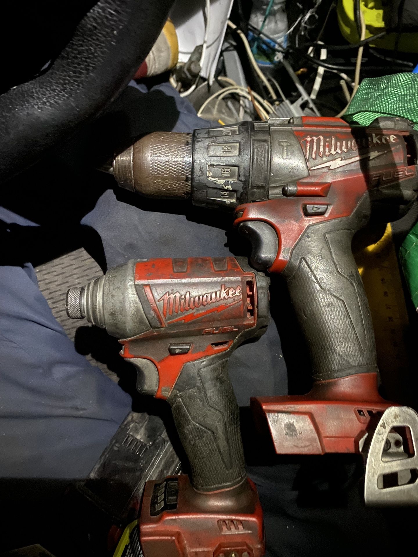 Milwaukee Drill Driver And Hex Impact Driver 