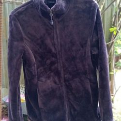 Purple Minky Soft Ladies Jacket Like New