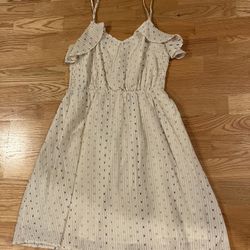 White And Gold Summer Dress