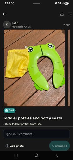 Foldable Kids Potty Seat - Folds in a Bag and compact