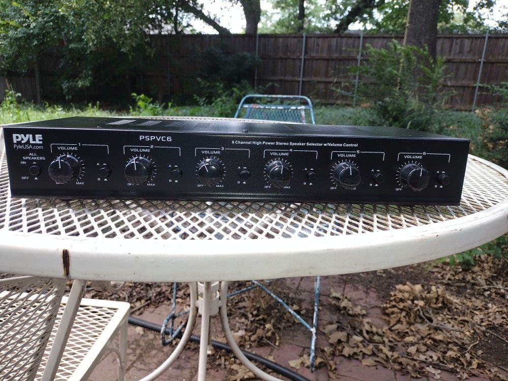 Pyle 6 channel High Power Stereo Speaker Selector w vol ctl PSPVC6