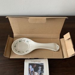 Longaberger Pottery Spoon rest 