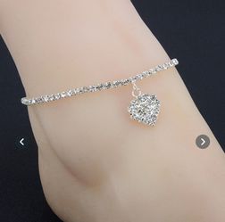 One left Fashion anklet bracelet of diamonds sexy heart shaped
