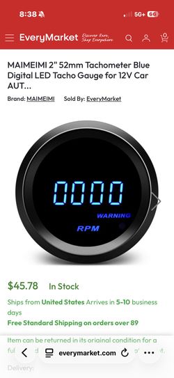 Maimeimi Tachometer Blue Digital Rpm 