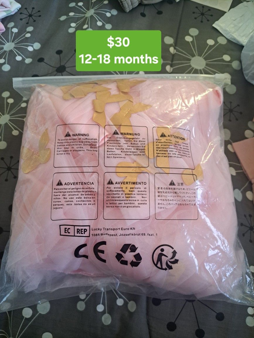 Pink& Gold Butterfly Dress