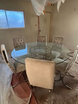 Glass Dining Table Set