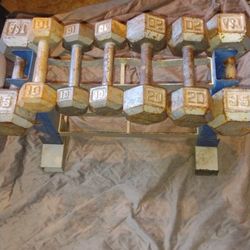 Trade Weights dumbbells gym exercise lifting body builder weight training LBS pounds  