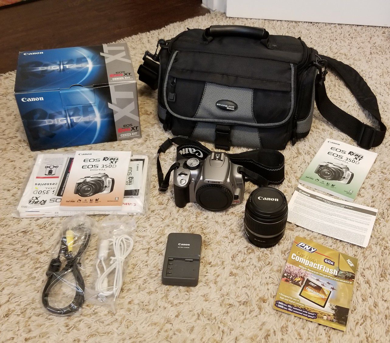 Canon Digital Rebel XT EOS Camera - Complete Kit - Excellent Condition