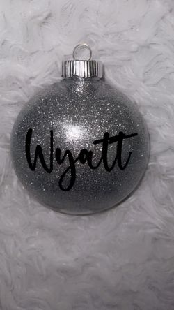 Personalized Glitter Ornaments