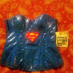 Halloween Supergirl corset costume. 