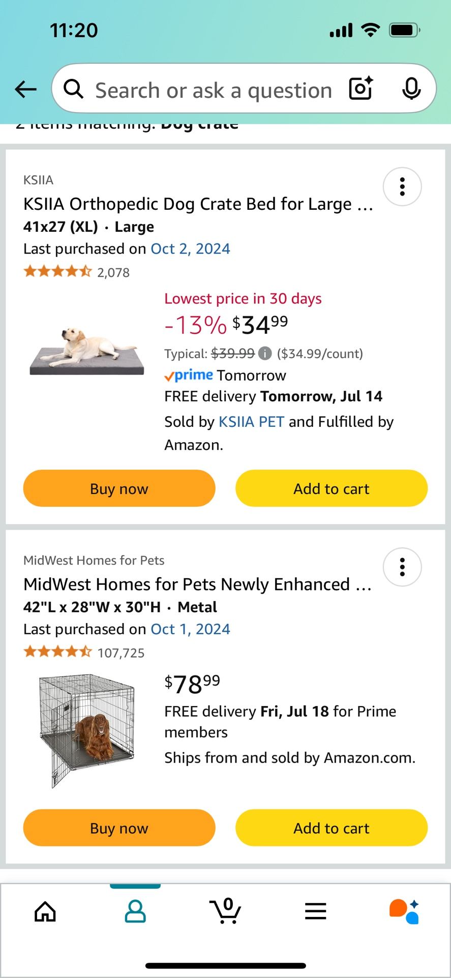 Large Dog Crate With Orthopedic Bed