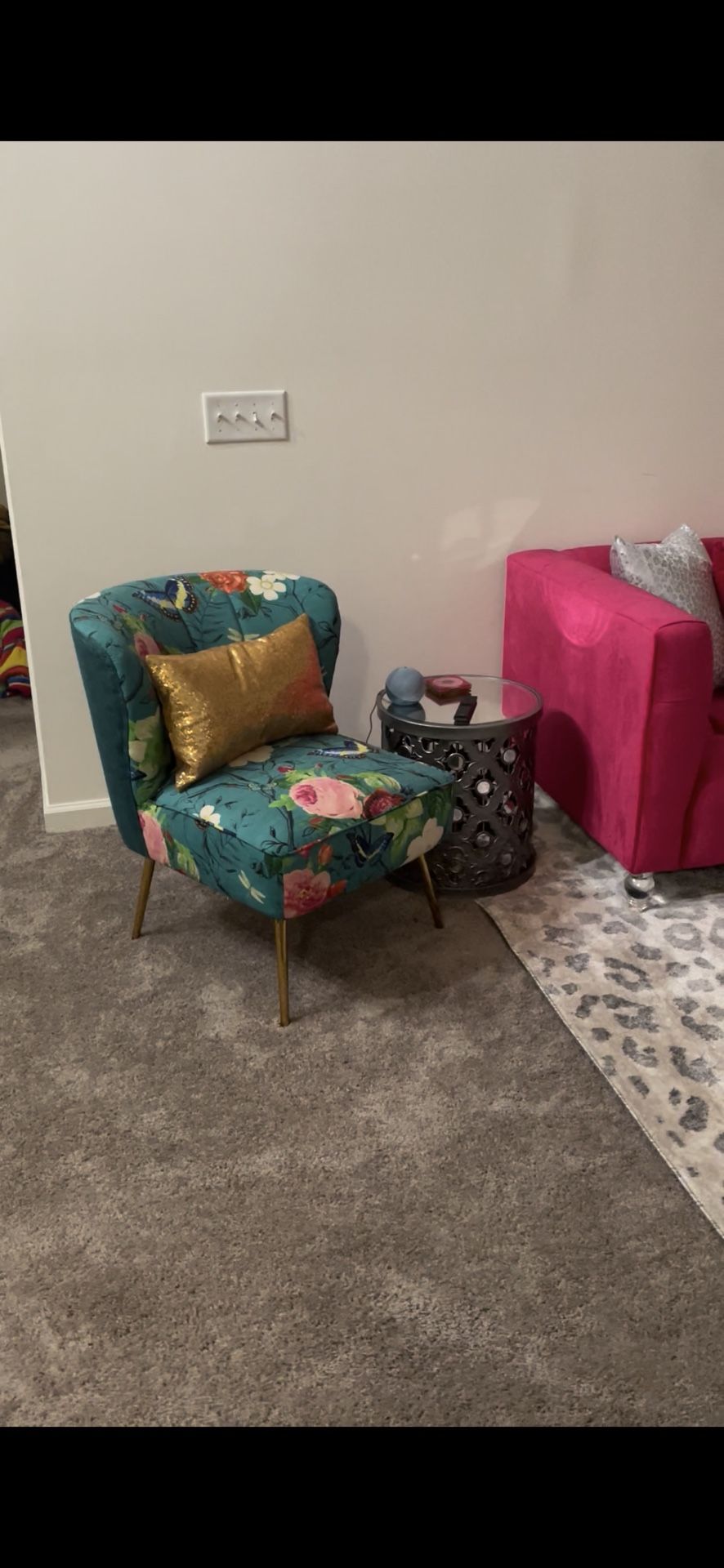 Two, Polyester Tufted Accent Chairs - Good Condition