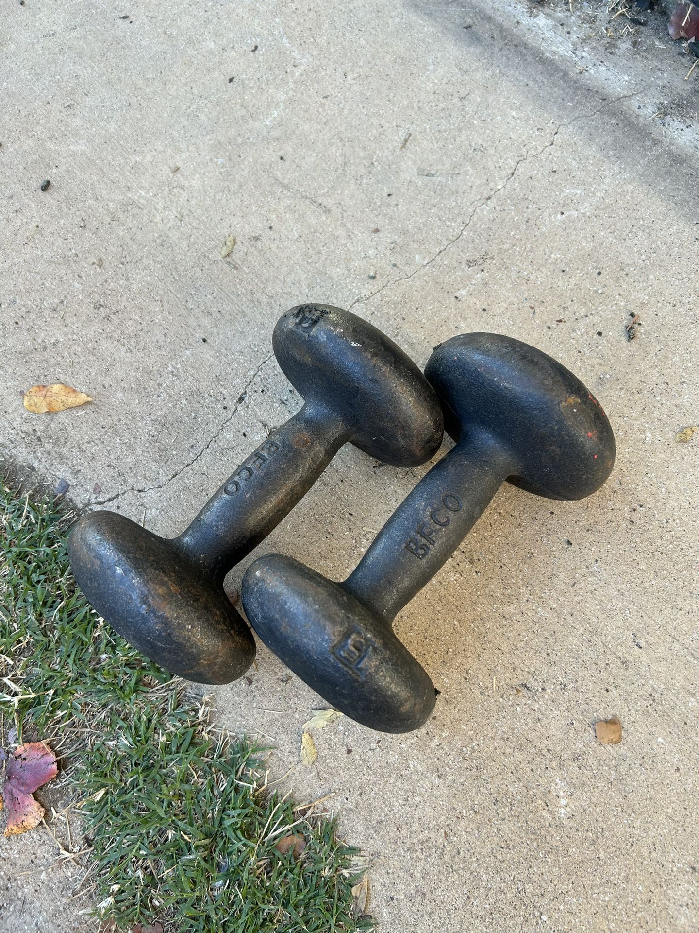 Vintage 15pound Dumbbells