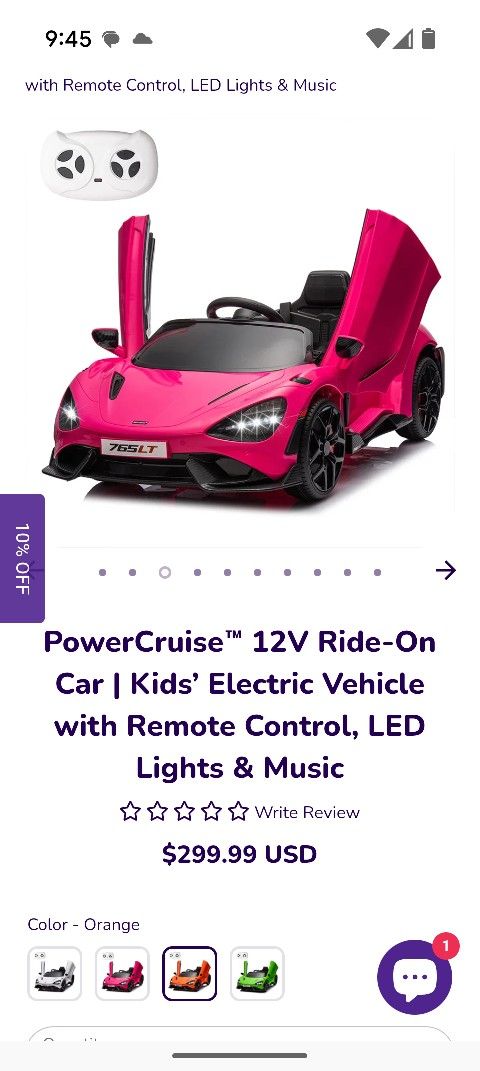 New Kids Battery Powered McLaren