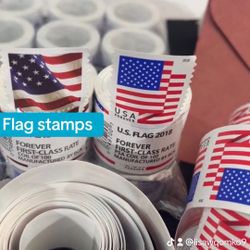 100 Rolls Flag Roll  Stamps 