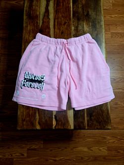 Darc Sport "You'll Know" Lounge Sweat Shorts/ Cherry Blossom Pink. Size XL