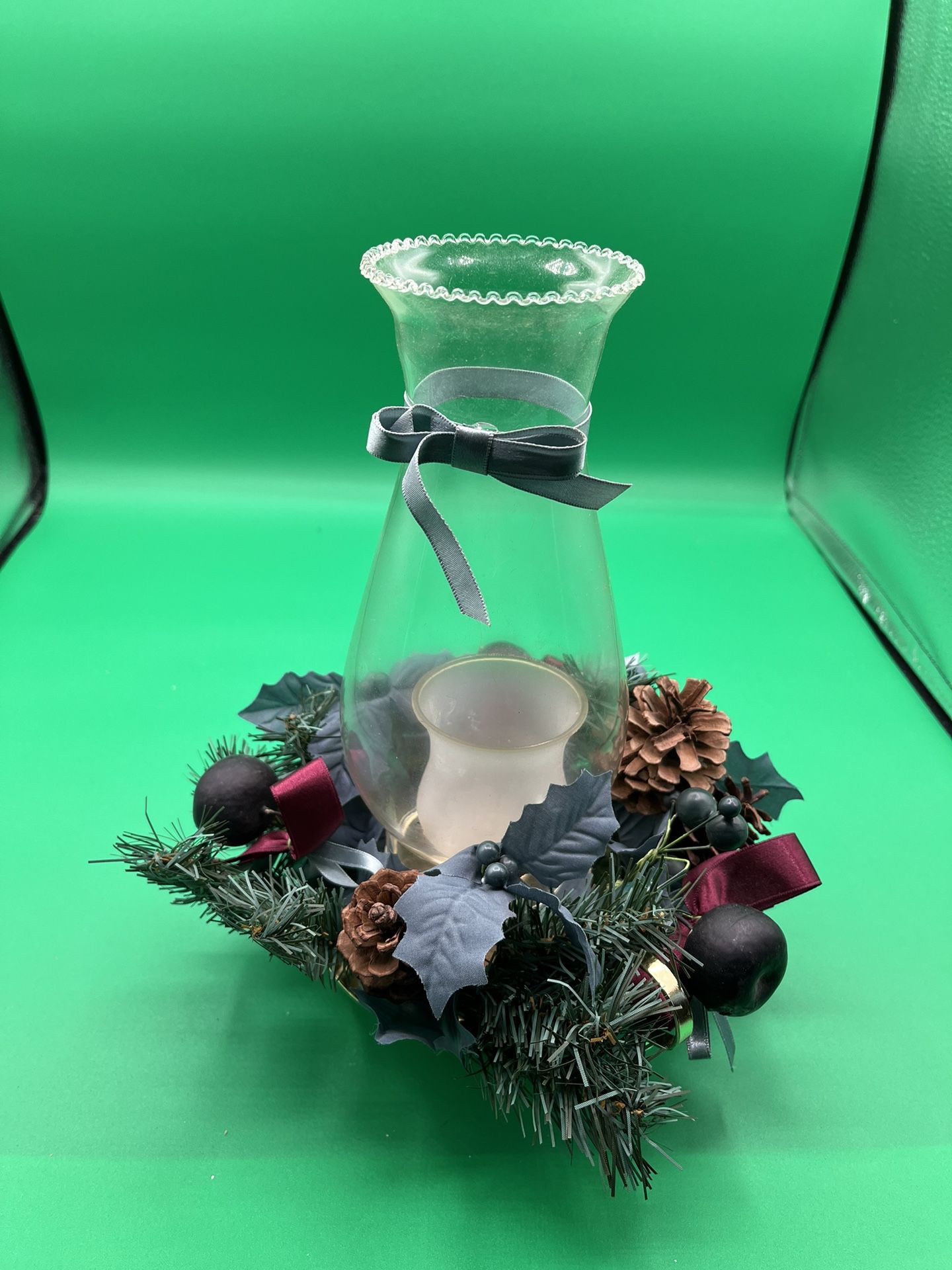 Plum And Blue Hurricane Candle holder