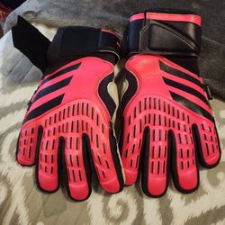 Adidas Unisex Match Fingersave Goalie Gloves, Turbo/Aurora Black/Turbo, 8