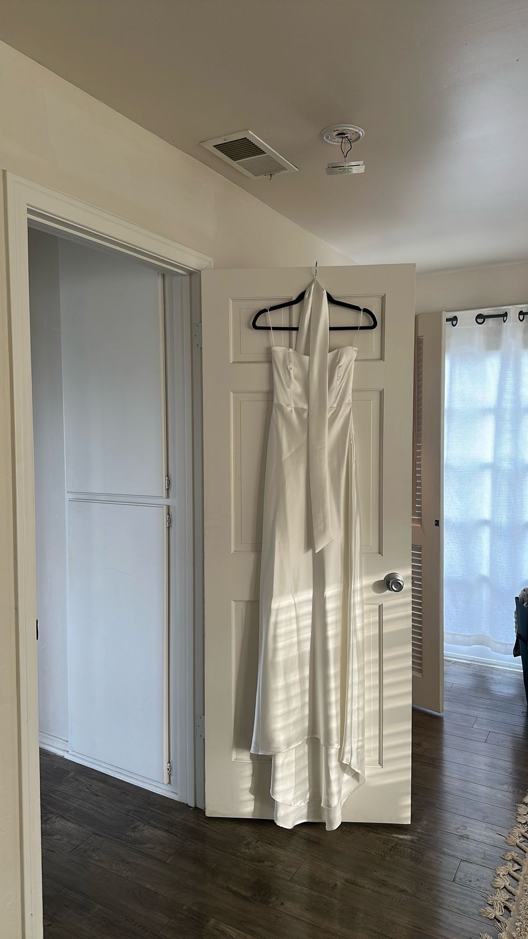 Minimalist Bridal Gown with Scarf